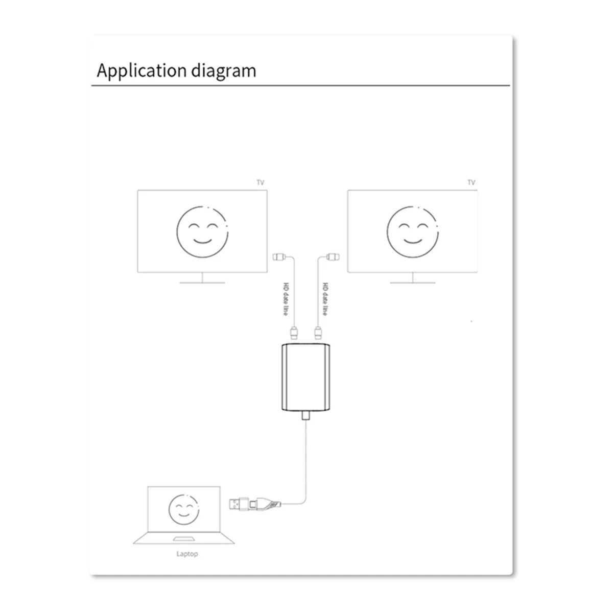 Convertitore HD 1080P 60Hz compatibile da USB 3.0 a doppio HDMI T05C-Type-C per display simultanei a doppio schermo