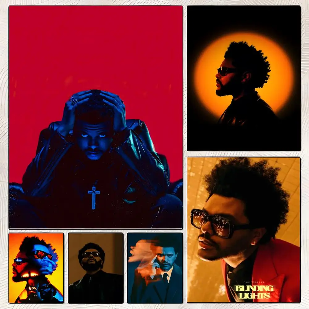 T-The Weeknd Poster High-definition waterproof poster stickers, suitable for bedroom, living room, home decoration