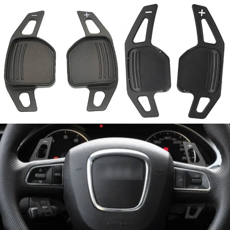 

2Pcs Black Shift Paddle Shifter Extension Steering Wheel Fit For Audi 12-16 TT A3 A4L A5 A6L A7 A8 Q3 S4 S6 S8 Accessories