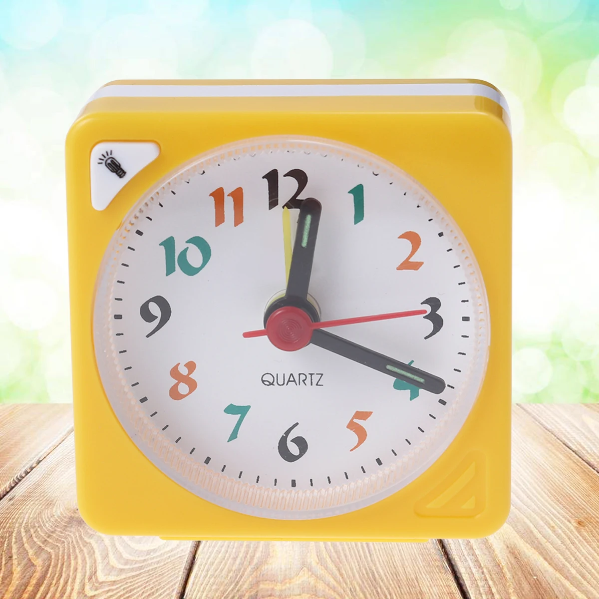 

Lightweight Table Table Desk For Home Square Plastic Office Portable Desk Clock Clock Travel Yellow