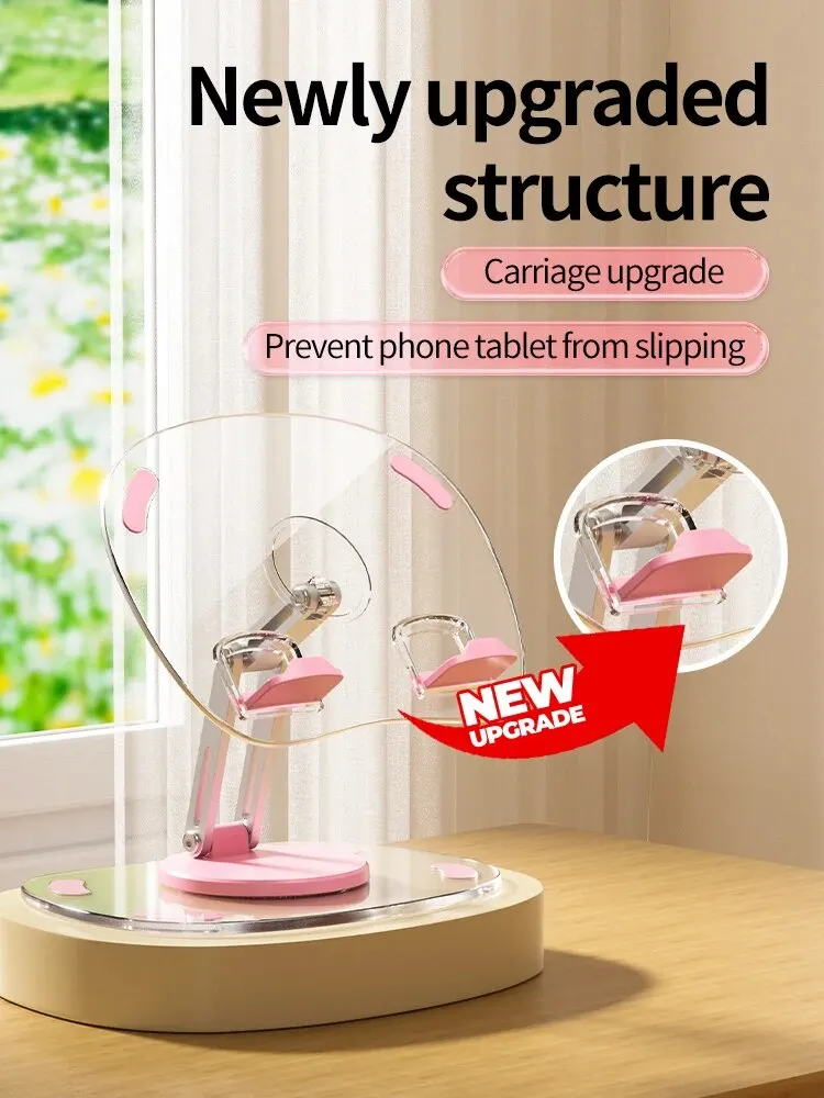 360° Rotating Mobile Phone Stand Multi-Functional Flat Support Stand Retractable Mobile Phone Stand Desktop