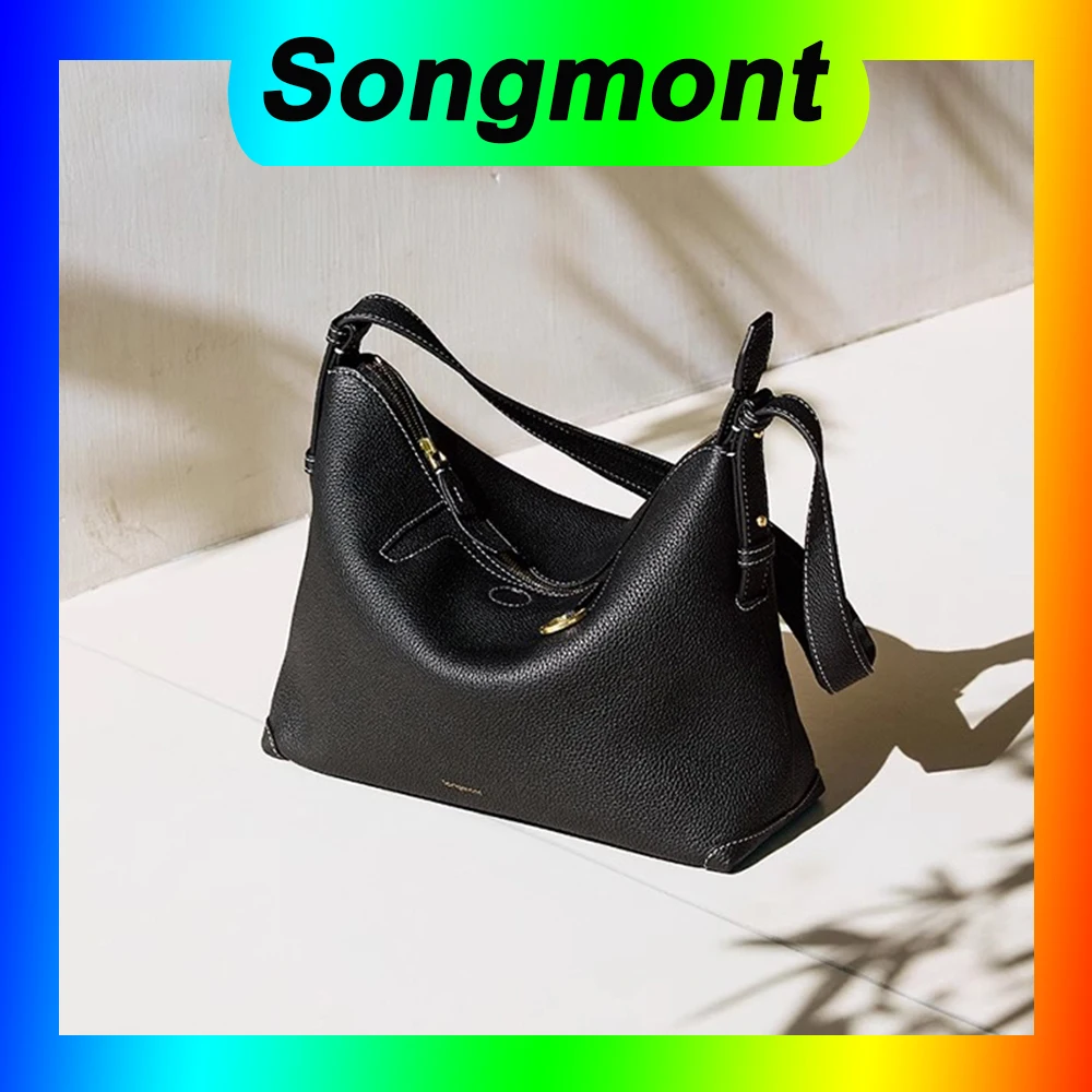 

Songmont shallow line hobo bag cowhide single shoulder underarm commuter dumpling bag woman
