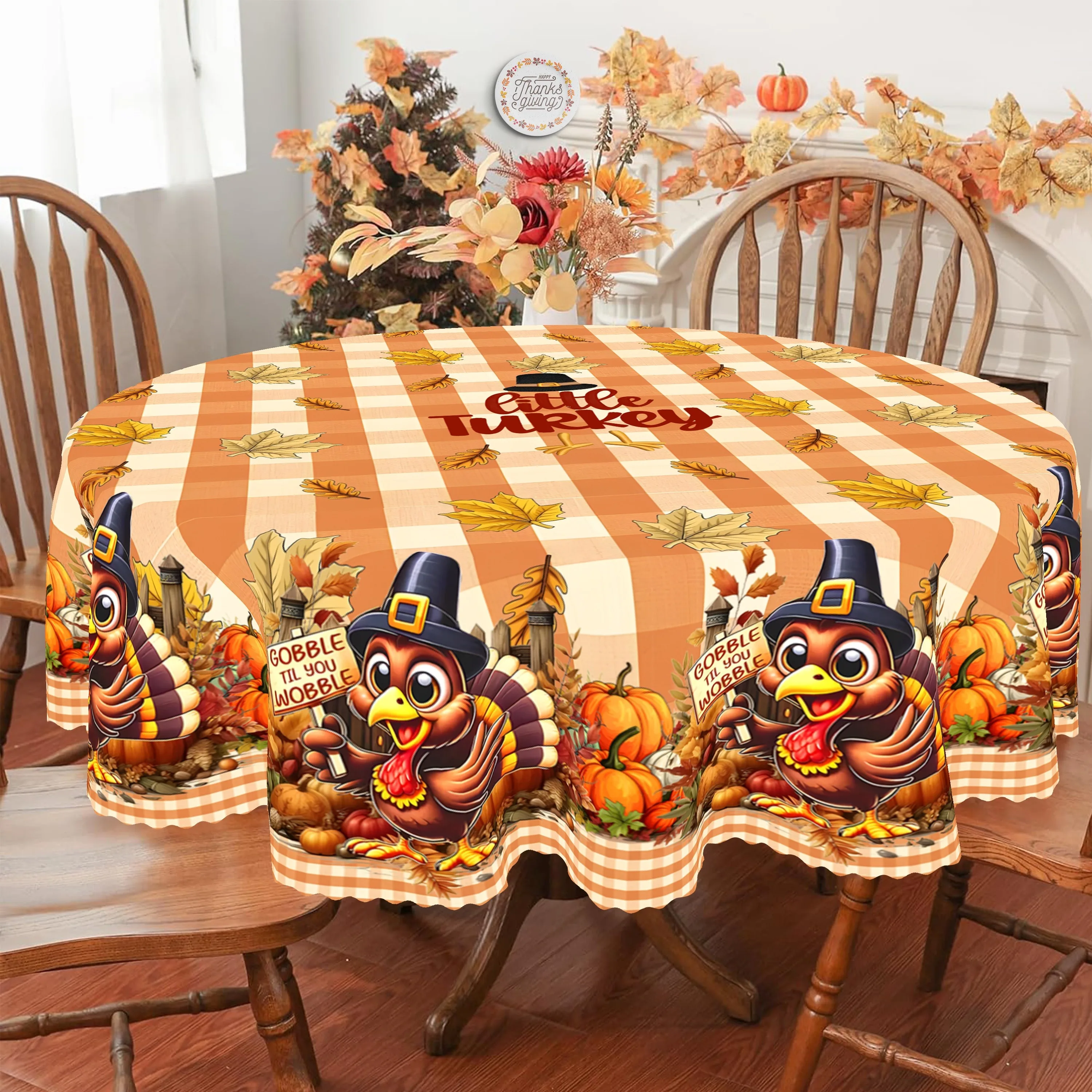 1 piece, a cute turkey tablecloth for rural farm 