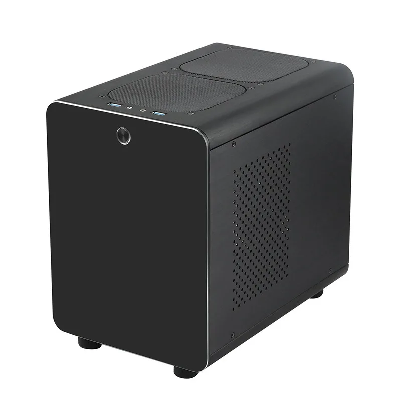 

Q1 Mini-ITX Aluminum Case - Small Form Factor PC Chassis Support ATX PSU 160mm Cooler 230mm GPU with Tempered Glass Side Panel