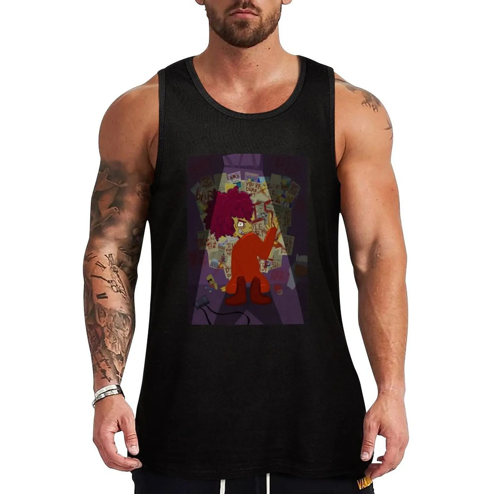 die, bart, die (it's german) Tank Top Urban Street Tank Top Casual Sleeveless Shirt