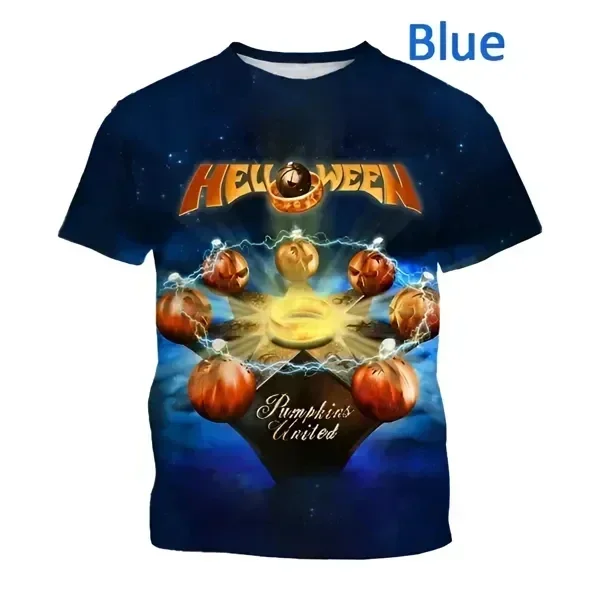 Heavy Metal Rock Hip Hop Band Halloween 3D Print Sports Quick Dry Breathable Men T-shirt Casual Round Neck Street Short Sleeve