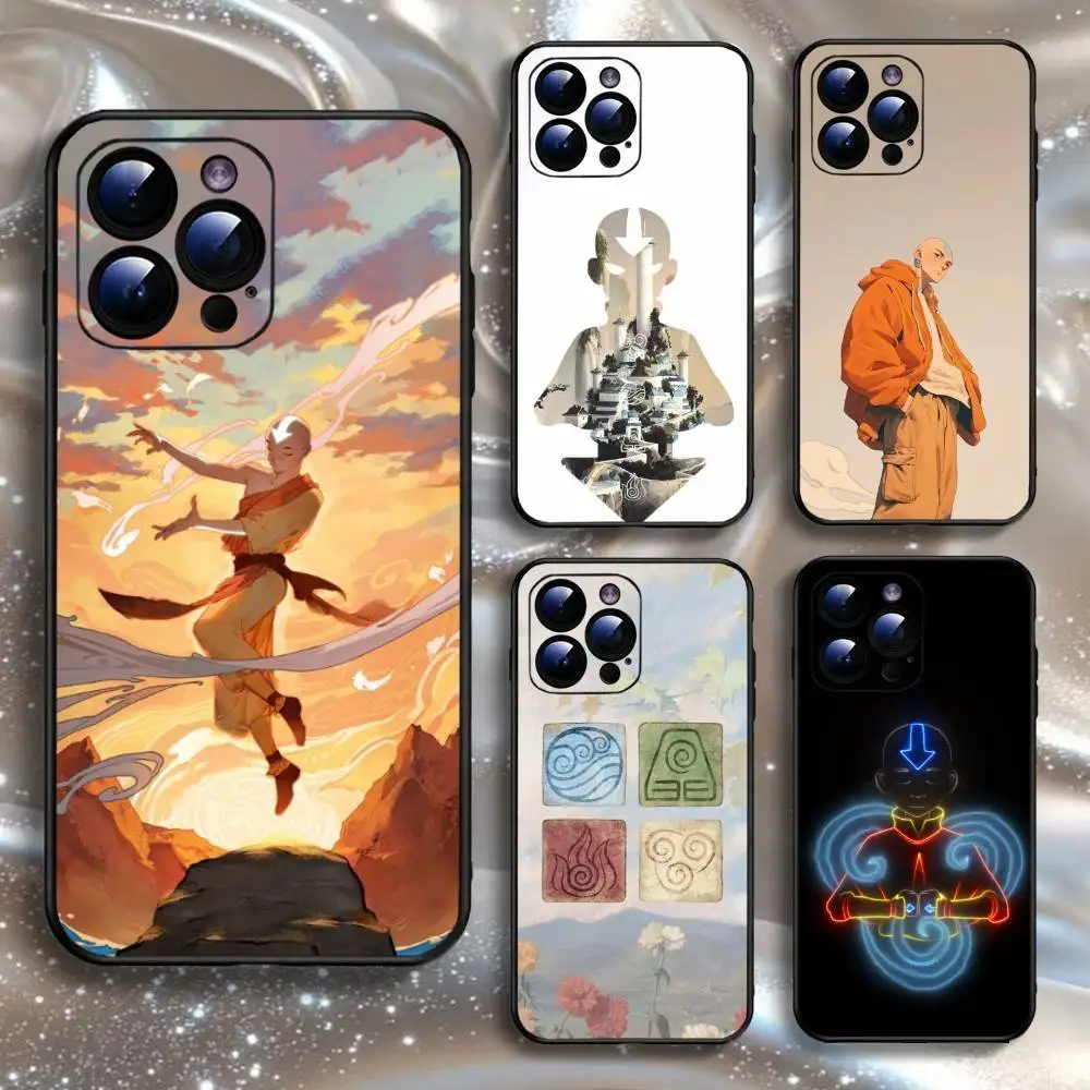 

Anime Avatar The Last Airbender Phone Case For iPhone16,15,14,13,12,11 Plus,Pro Max,XS,X,XR,SE,8,7,Soft Silicone Black Cover