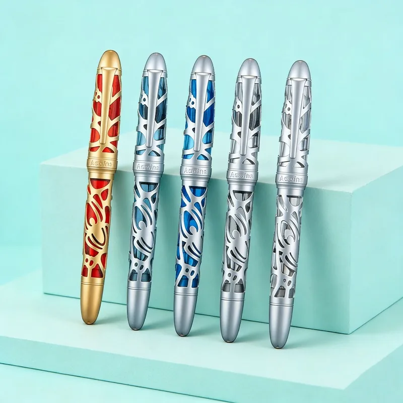 asvine-p80-piston-fountain-pen-spider-skeleton-transparent-acrylic-with-wrench-tool-bock-asvine-ef-f-m-stub-11-nib