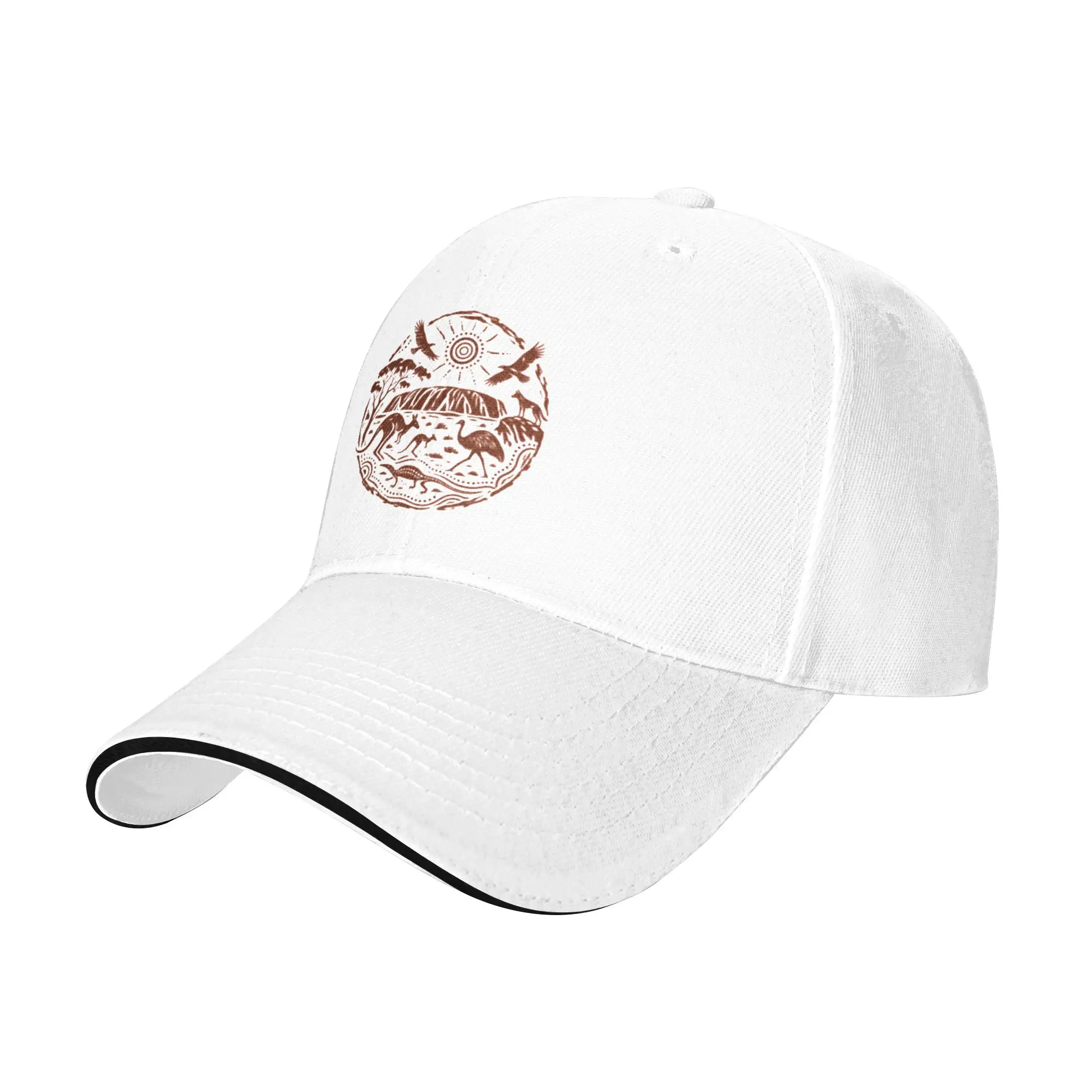 Australian Outback Wildlife Badge   Vintage Australia Wildlife Nature Graphic Gift For Children Men Women A Baseball Cap Hat