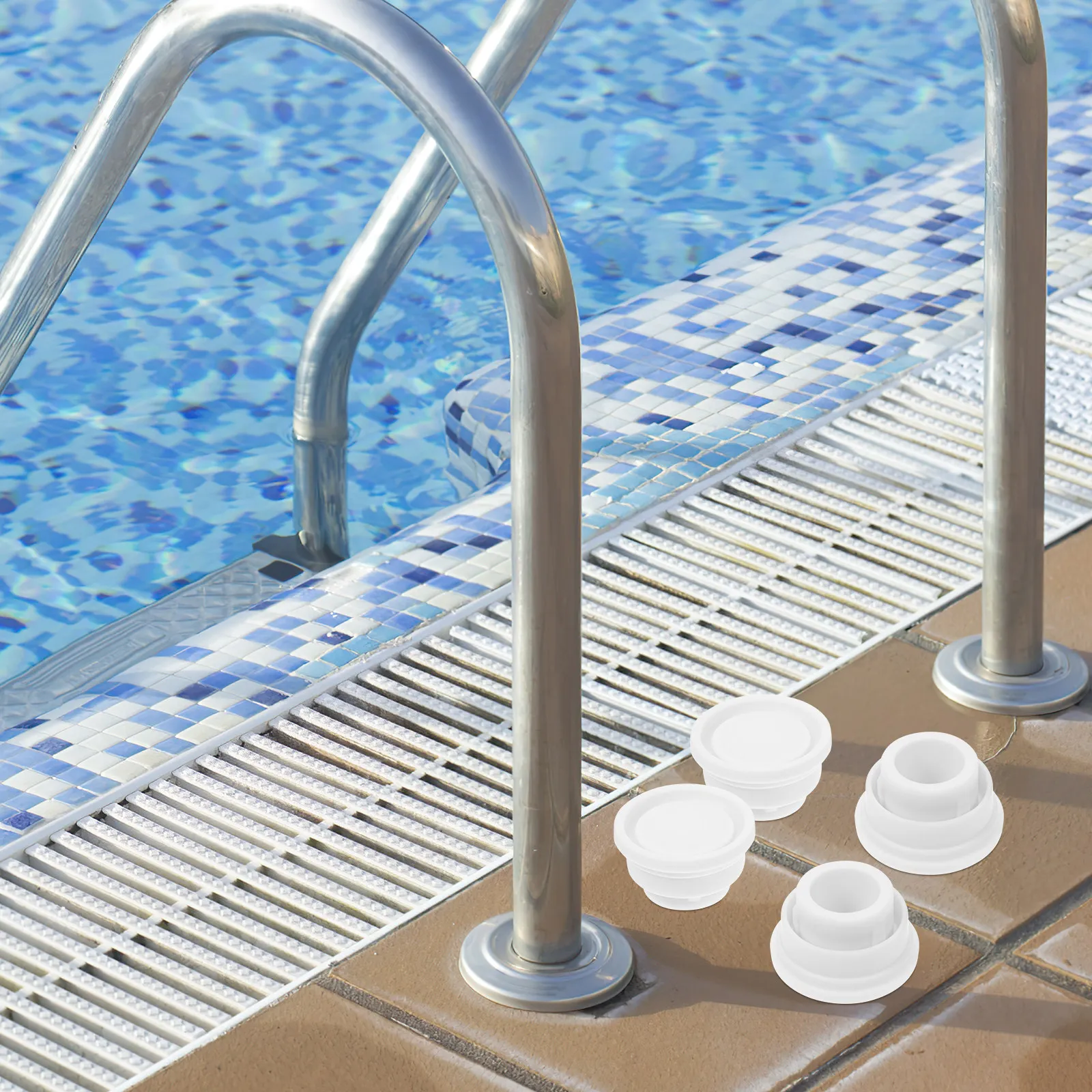 

2 шт. резиновые заглушки-отбойники для лестниц бассейнов, защитные накладки для лестниц, долговечные, для виниловых и гунитовых покрытий