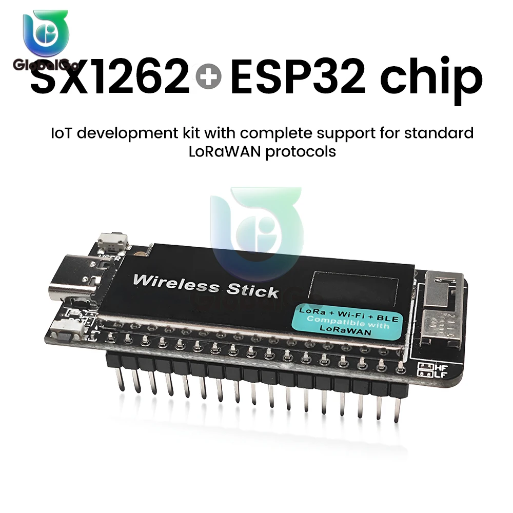 

Беспроводной стержень ESP32 SX1262 LoRa WIFI BLE Модульная плата LoRAWAN 433 - 510 МГц / 863 - 928 МГц 8 МБ с антенной Arduino