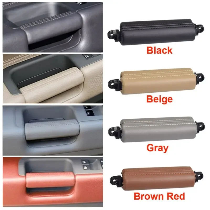 For VW Volkswagen Touareg 2003-2010 2004 2005 2006 1Pcs Car Interior Door Left Right Driver Side Leather Pull Handle Replacement