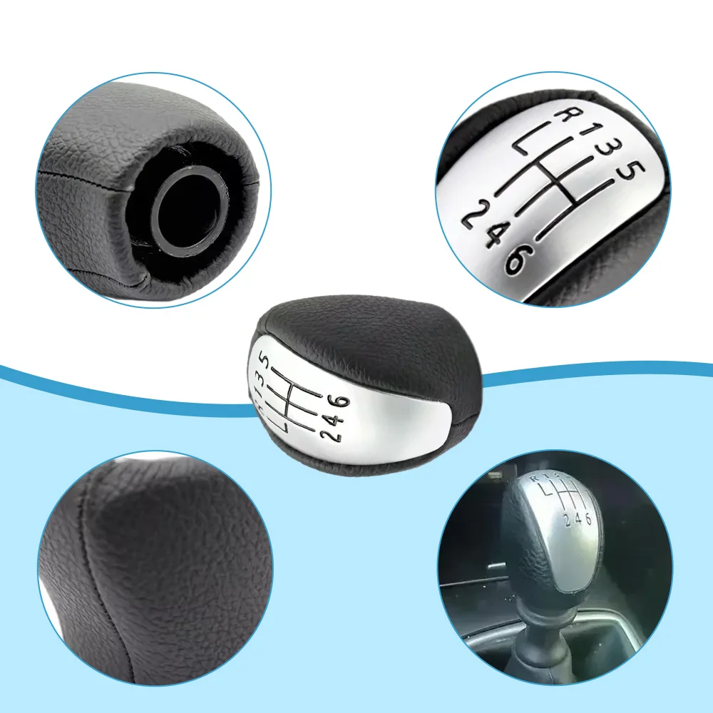 

6 Speed Manual Gear Shift Knob for Renault/Laguna Mk3 2007-2014 LHD Leather Shifter Lever Arm Headball Car Accessorie