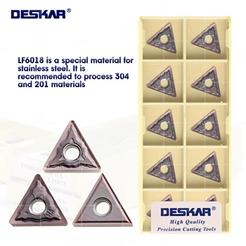 DESKAR 100% מקורי TNMG160404 TNMG160408 HS MQ JMS חה MA MS LF6018 CNC מחרטה הפיכת חותך קרביד נירוסטה פלדה
