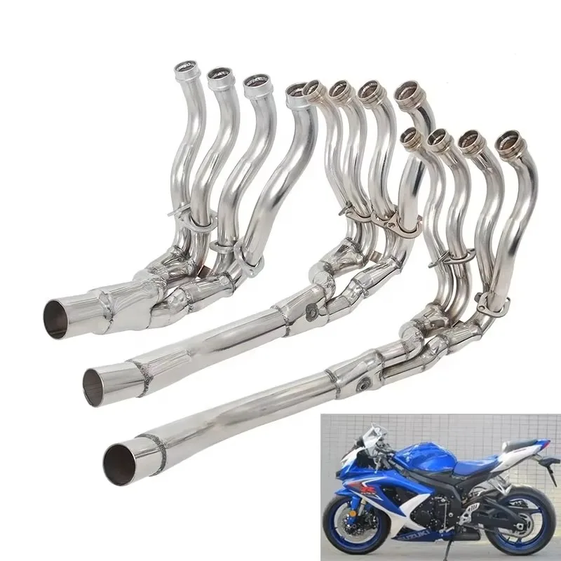 

2025 New Style Motorcycle Exhaust Pipe 51mm Slip-On Motorcycles Muffler Full Middle Link For GSX-R600 GSX-R750 2008