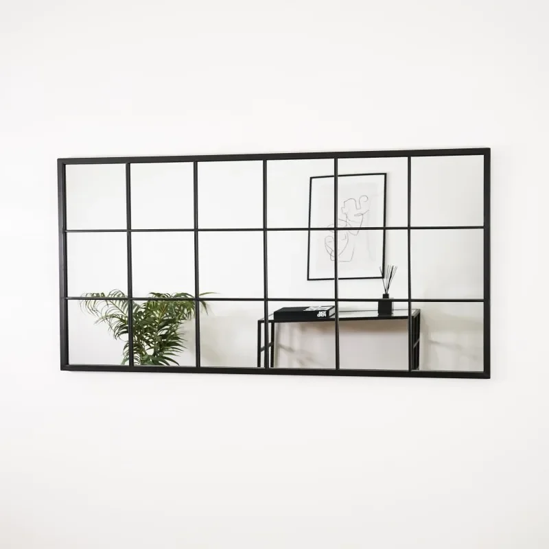 Modern minimalist iron wall mounted decorative mirrors, living room, dining room, foyer, balcony, false windows