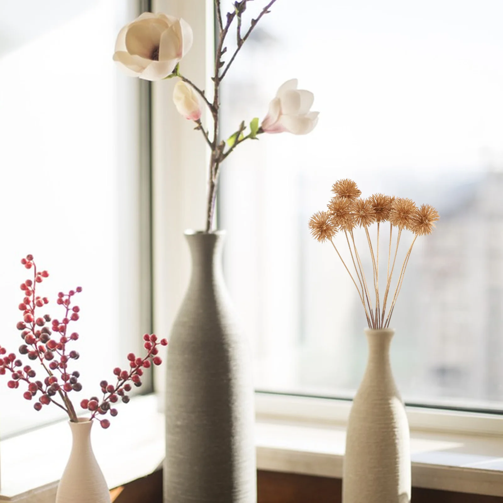 

12Pcs Glitter Artificial Plants Christmas Decoration Picks for Fall Floral Arrangements Farmhouse Table Centerpieces Garden