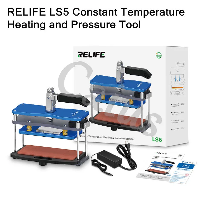 

RELIFE LS5 Инструмент для нагрева и давления с постоянной температурой, горячее нажатие для мобильного телефона, задняя крышка, нагрев, реставрация герметичности воздуха