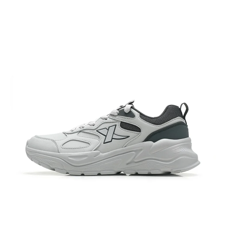 XTEP Synthetic Leather Wear resistant And Waterproof Low top Casual Shoes Men's Phantom Gray Charcoal Gray 875319320037-4/