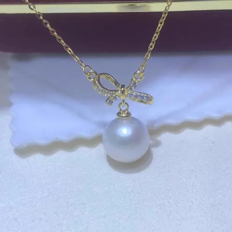 

10-9MM Stunning 18" AAA+ NATURAL AKYOA WHITE PEARL NECKLACE 925 SILVER
