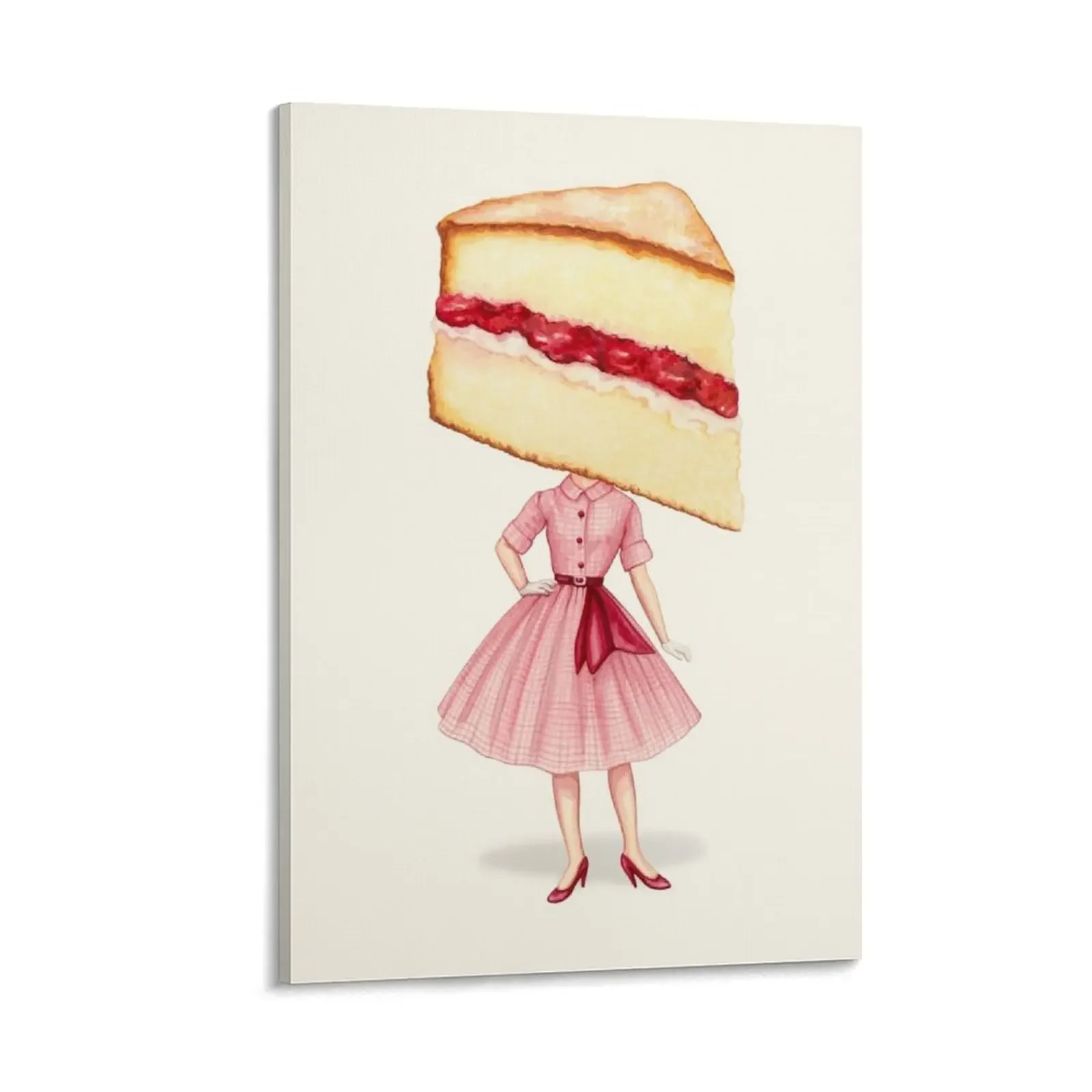 

Cake Head Pin-Up - Victoria Sponge Canvas Painting bedrooms decor poster