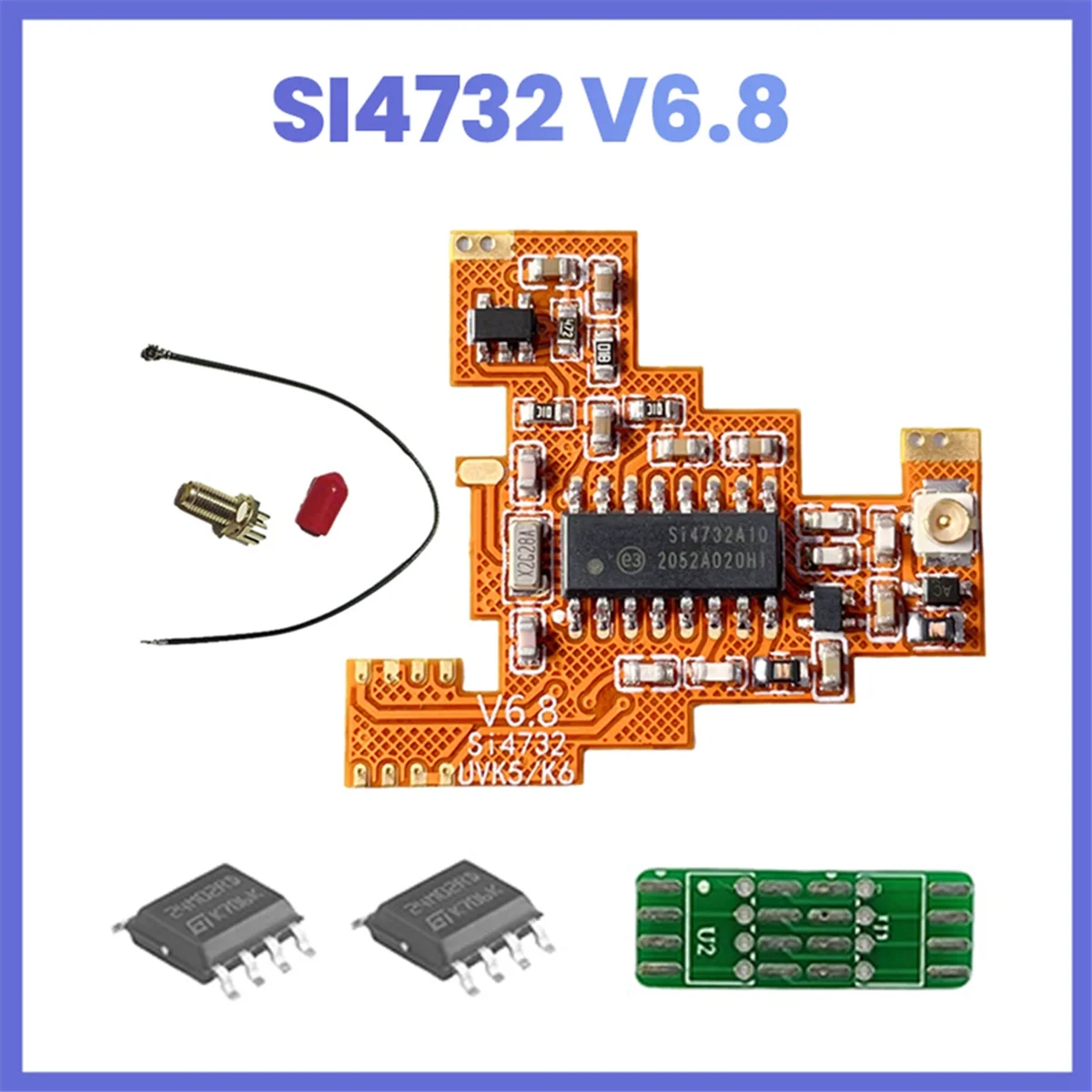 BISMZ SI4732 V6.8 FPC وحدة + 2x 2M رقاقة توسيع ل Quansheng UVK5 K6 HF الموجات القصيرة كامل النطاق/استقبال نطاق جانبي واحد