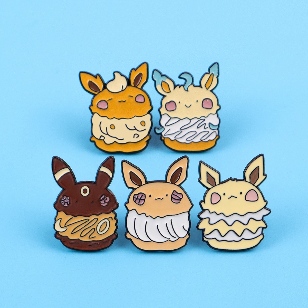 1 Set Cute Game Monsters Enamel Pin Kid's Brooches Lapel Pins Backpack Metal Badges Brooches for Clothing Jewelry Accessories