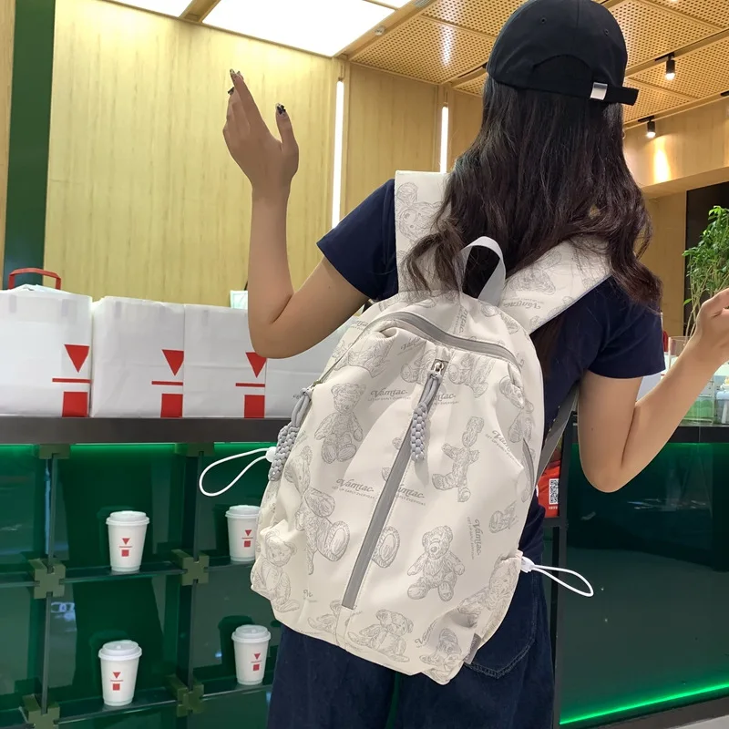 Summer New Large Capacity Backpack Fashion Digital Print Simple Men's Student Backpack Double Shoulder Bag For School And Travel