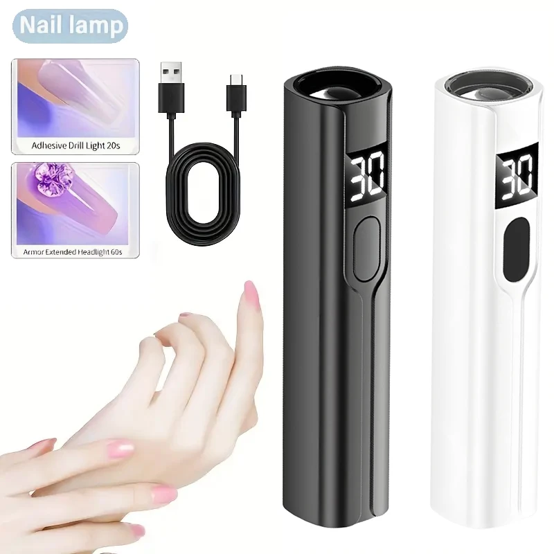 Mini Fashion And Portable Salon Quick Dry Rechargeable Nail Dryer Machine Home Phototherapy Tools Professional UV LED Nail Lamp