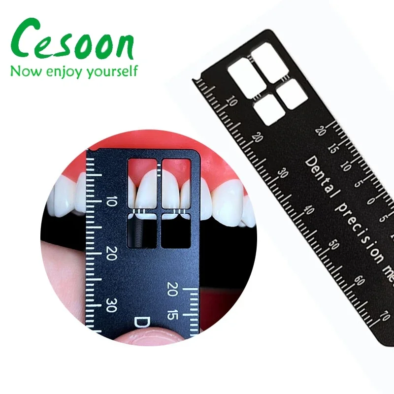 1Pcs Dental Precision Measuring Ruler Medical Tool Double Sided Use Tooth Spacing Measurement For Dentistry Orthodontics