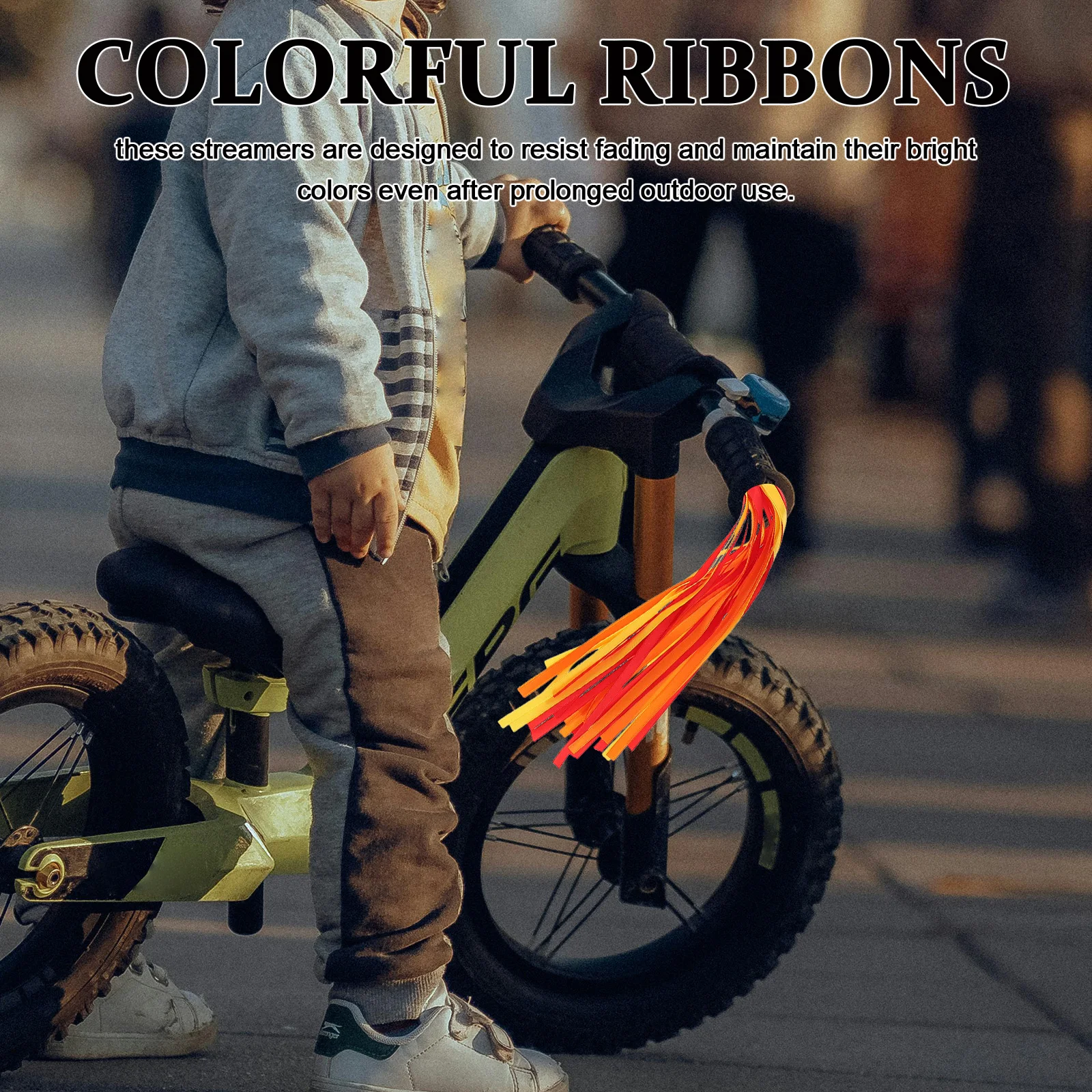 

Bike Streamers Colorful Handlebar Ribbons For Scooters Fade Resistant Easy Install Safety Visibility Ride Accessories