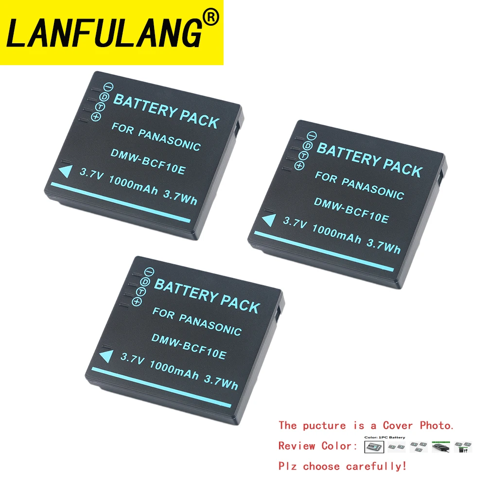 For Panasonic DMW-BCF10E Battery Compatible with DMC-FX40 DMC-FX48 DMC-FX550 DMC-FX580 DMC-FX60 DMC-FX65 Digital Camera Battery