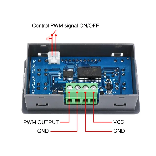 ZK-PP1K 1Hz-150KHz PWM Pulse Nummer Frequenz Prozent Einstellbare Modul Rechteck Welle Schrittmotor Controller
