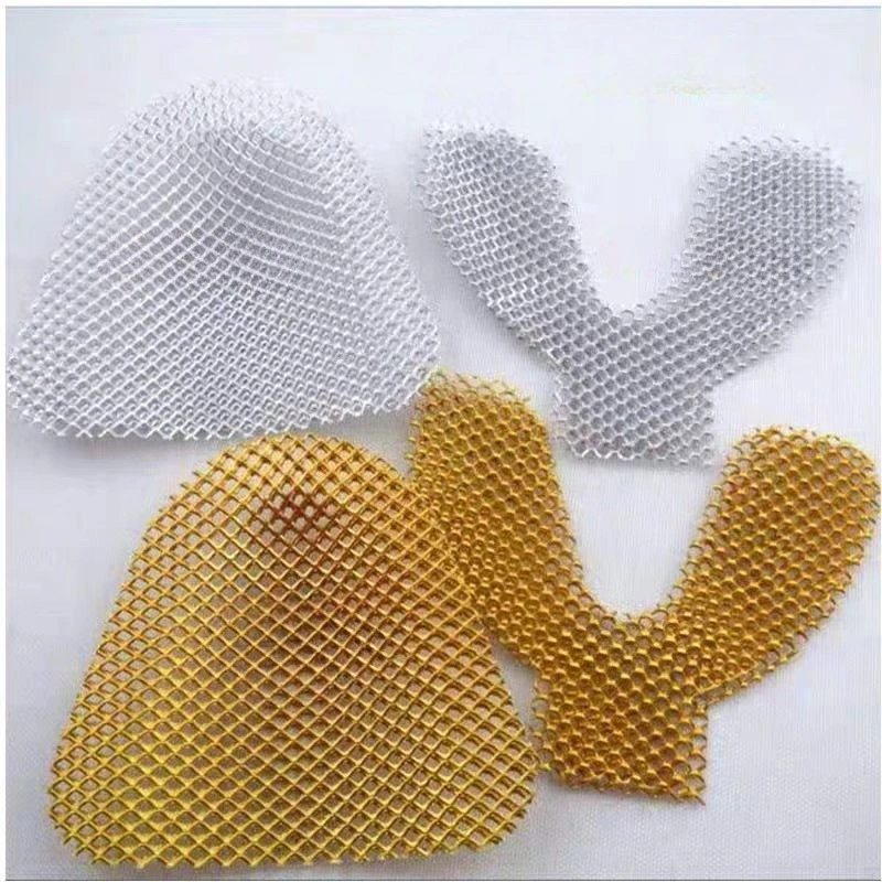 100Pcs Lab Technician Material Yellow White Metal Mesh Sturdy Mesh Lower Mouth Stainless Steel Reinforcement Mesh