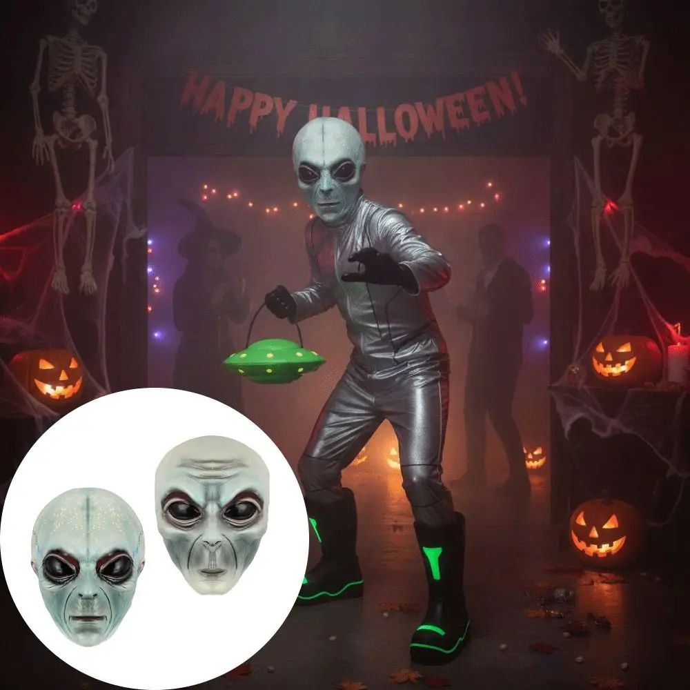 ラテックス素材のエイリアンマスク グリーンエイリアンマスク - Latex Alien Mask Realistic のレビューと価格