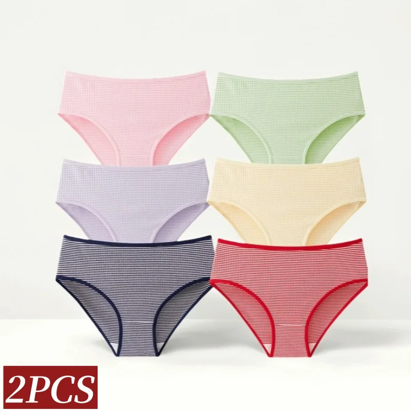 

2Pcs/Set Women High Rise Panties Seamless Underwear Winter Warm Underpants Breathable Briefs Female Sexy Lingerie