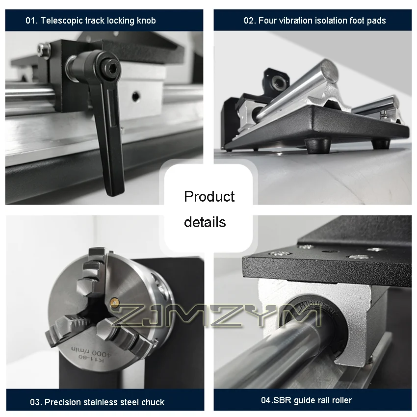 Rotary Laser Engraving Marking Attachment With Chucks 2Phase 3Phase Stepper Motor Cutting Machine With Telescopic Fixture