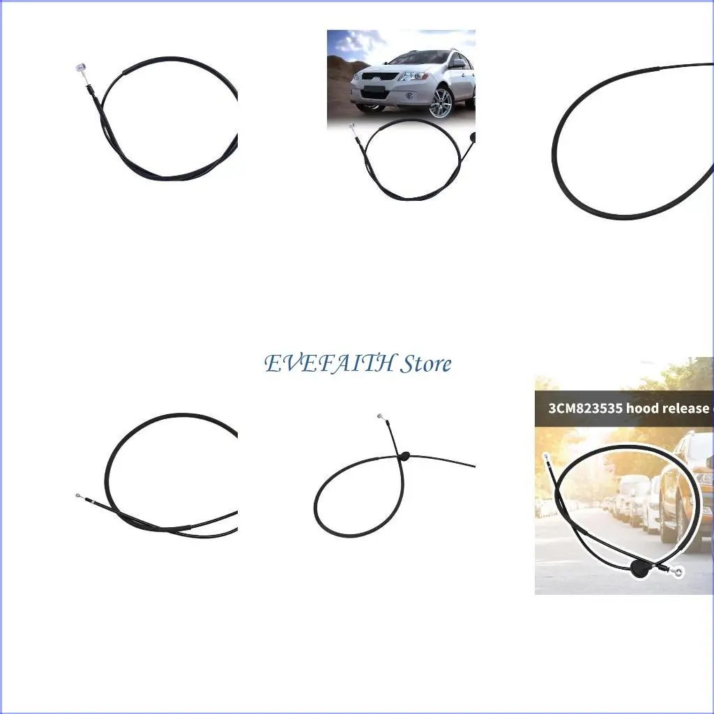 

124B Vehicle Hood Control Cable Engine Access Easy Installation 3CM-823-535 3CM823535