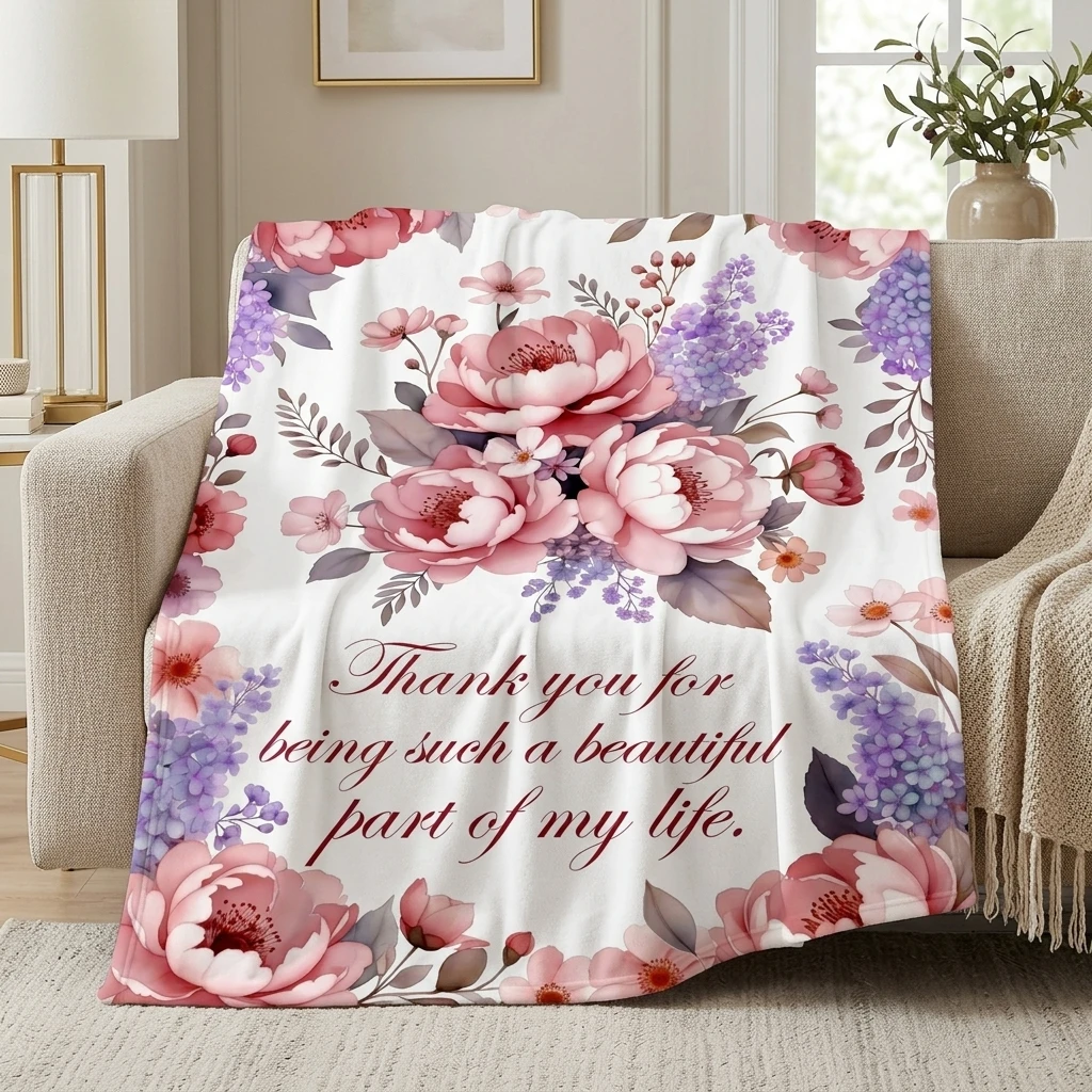 Pink Peony & Lilac Floral 