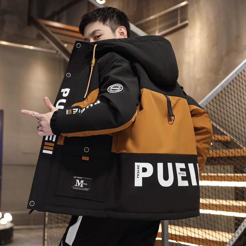 

Мужские повседневные куртки с капюшоном, классическая весна-осень 2025, молодежная уличная одежда, свободное пальто-карго, верхняя одежда для улицы, ветровка на молнии