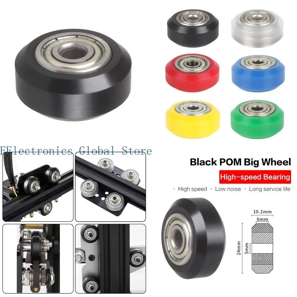 

462B 3D Printer POM Pulley Wheels Plastic Linear Bearing Pulley 625zz Passive Round Wheel Roller for CR10 3D Printer
