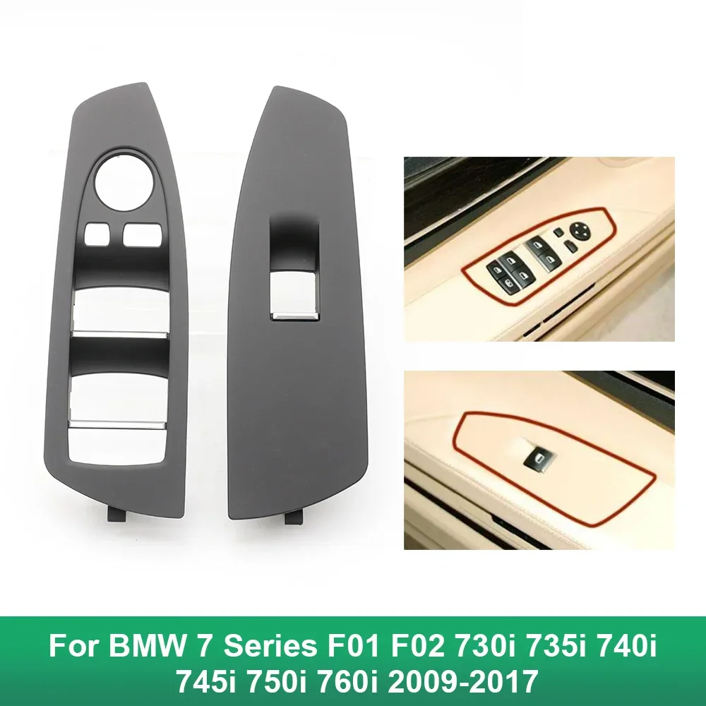 RHD Car Front Door Window Lifter Switch Cover Panel Trim For BMW 7 Series F01 F02 730i 735i 740i 745i 750i 760i 2009-2017