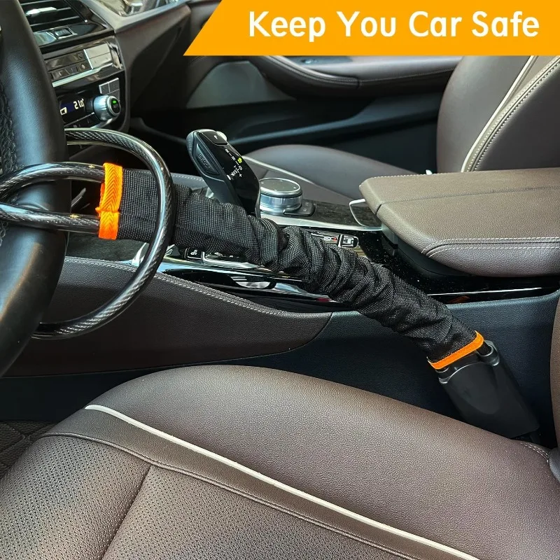 Universal Fit for Car Van Trucks SUV  Steering Wheel Lock - Double Anti-Theft Device with 3 Keys Easy To Lock or Unlock