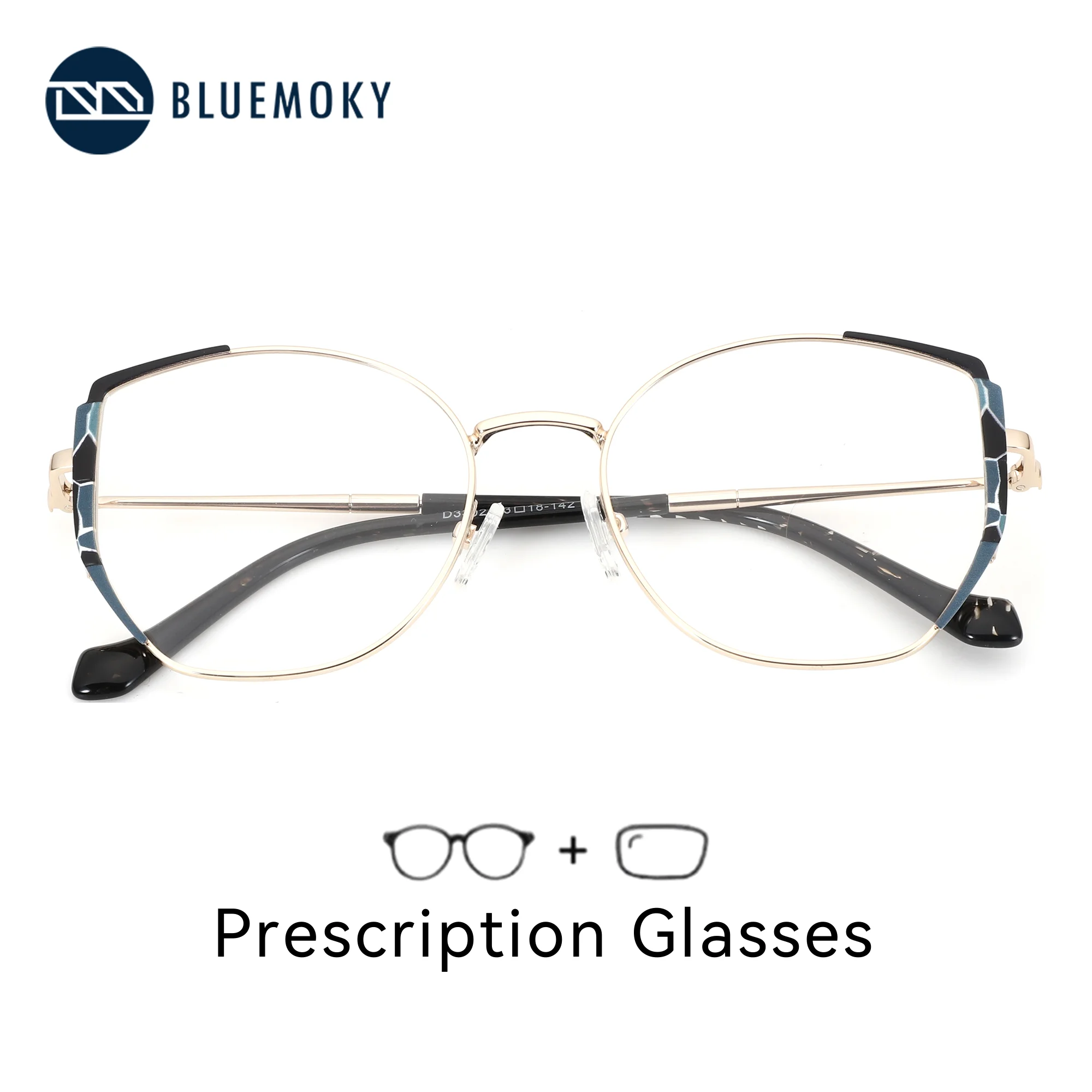 

BLUEMOKY L Size Acetate Butterfly Prescription Glasses Women Progressive Multifocal Optical Lenses With Recipe Myopia Eyewear