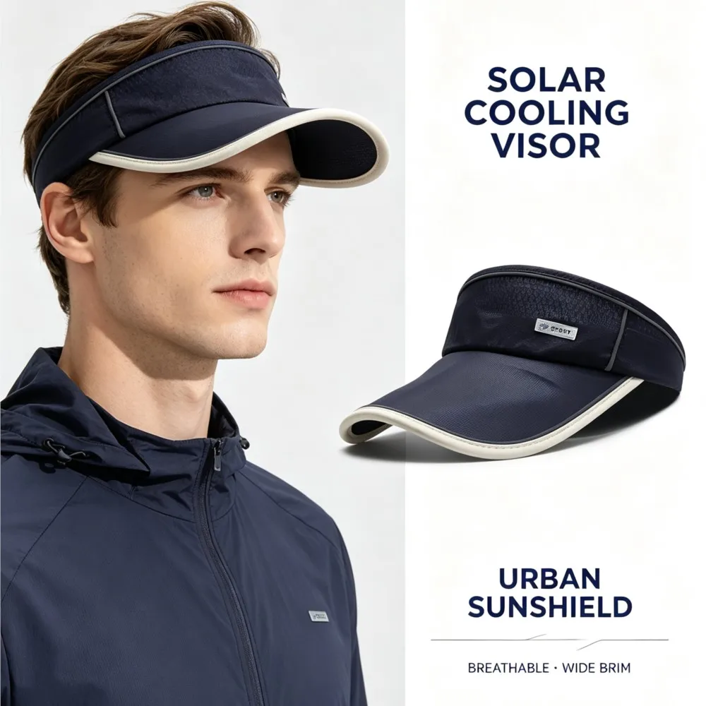 Extended Long Brim Reflective Sun Visor For Women Quick Dry Breathable Hollow Cap Summer Jogging Cycling Anti UV Sunscreen Hat