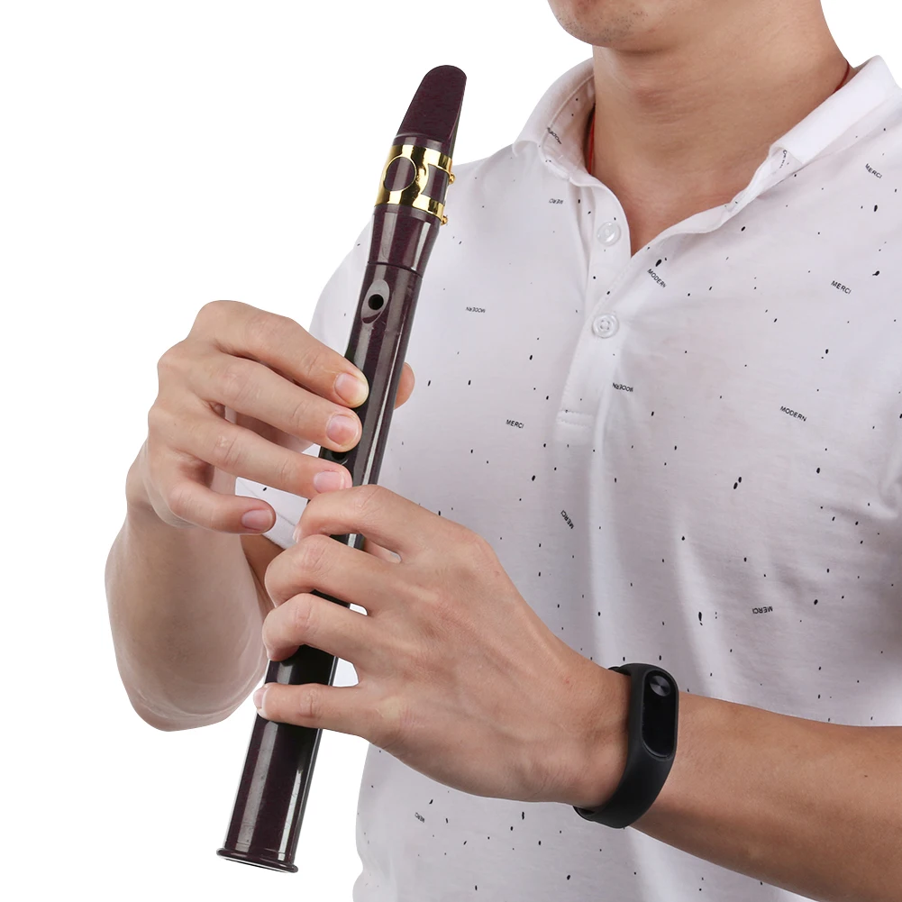 8- Hole Portable Saxophone Lightweight Compact Saxophone ABS Mini Saxophone Instrument Woodwind Musical Instruments Accessories