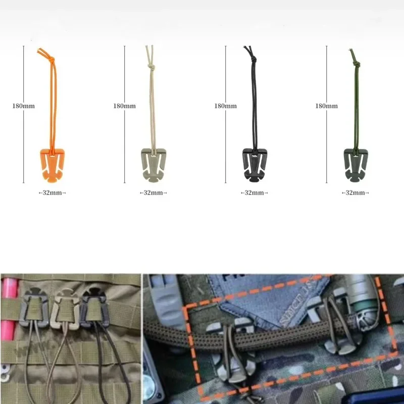 Equipped with elastic rope and triangular buckle for outdoor storage, fixed Paracord for easy carrying
