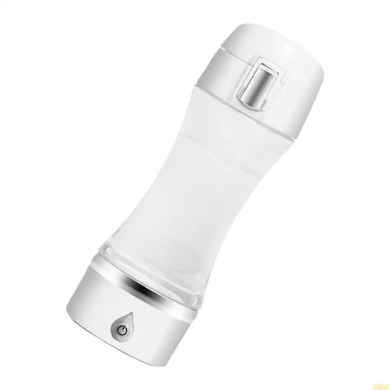 A0NC Hydrogens زجاجة ماء غني مع USB شحن المولد المولد المؤين 350 مل كوب الشرب للمكتب المنزلي واستخدام السفر