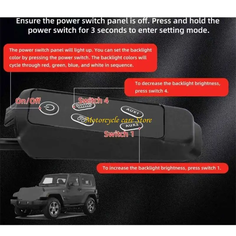 U75F JL400 Car Interior Door Handle Switches Panel Control Module with Backlight