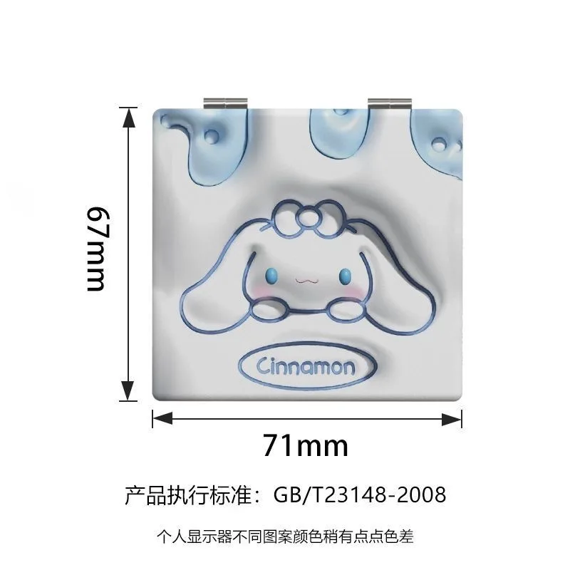 Sanrio Melody Hello Kitty Folding Mirror Makeup Desktop Portable Double Sided Gifts Cute Cartoon Children Holding Holiday Kawaii